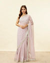 Carnation Pink Sequin Work Saree image number 0